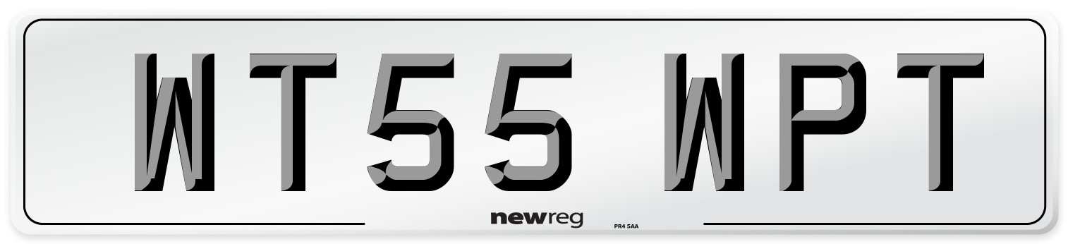 WT55 WPT Number Plate from New Reg